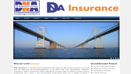 DNA insurance website developed by Dezino Graphics